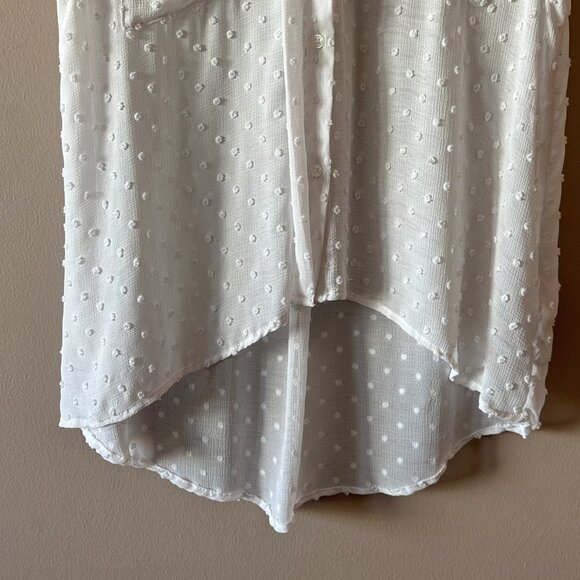 Women's L Bar lll Clip-Dot Blouse Button Down Point Collar - Picture 5 of 8